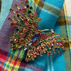 Aratta Colorful Butterfly Brooch New
